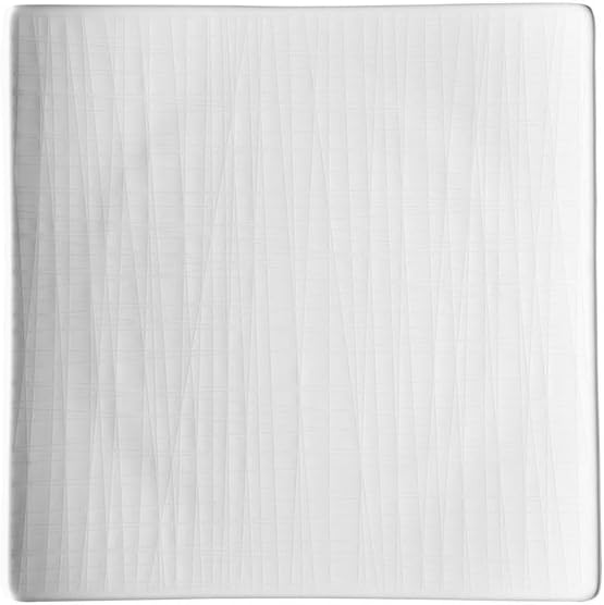 Rosenthal 11770 10430-800001-14430 16182 Mesh Flat Plate 22 cm Square Bowl White
