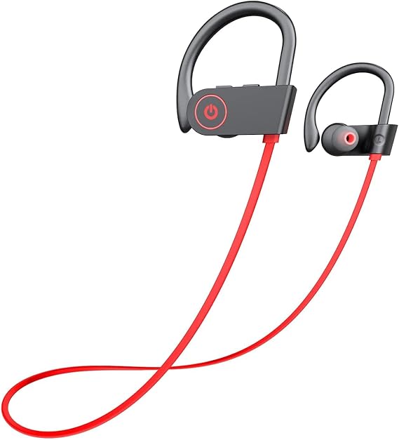 OTIUM LFS Bluetooth Headphones, Wireless Earbuds IPX7 Waterproof Sports Earphones with Mic HD Stereo Sweatproof in-Ear Earbuds Gym Running Workout 15 Hour Battery Sound Isolation Headsets