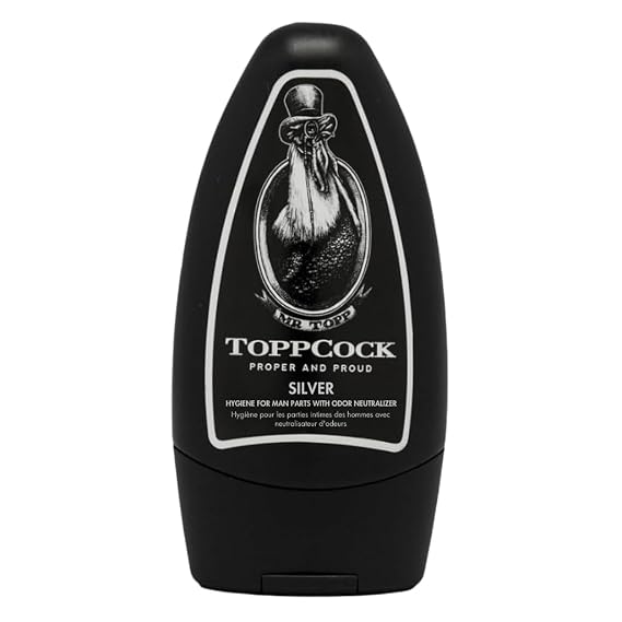 Classic ToppCock Silver Ball Deodorant Gel for Men Leave-On Odor Control for Groin & Intimate Areas Anti-Chafing Comfort & Long-Lasting Freshness 3.02oz