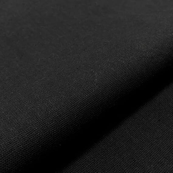 Muslin Linen Embroidery Fabric 21 by 62-Inch Black