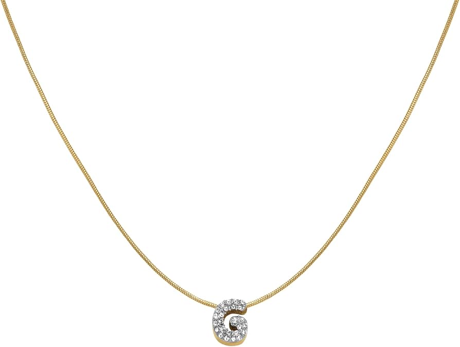 Crystal Letter G Necklace