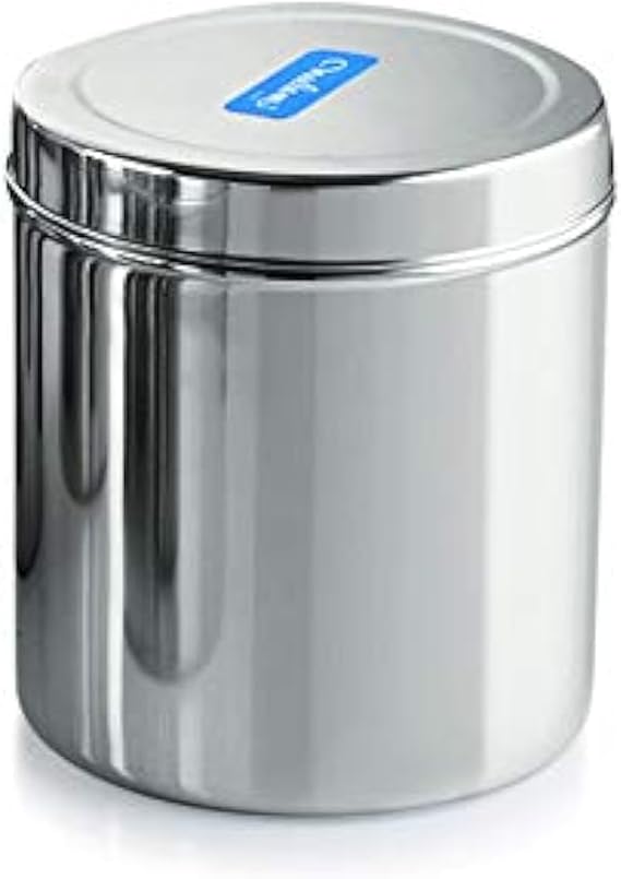 Neelam Stainless Steel 12 (22G) Deep Dabba, 1900 ml, Silver