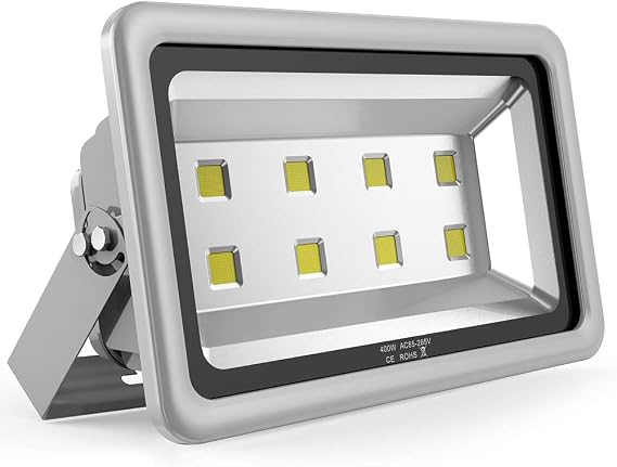 400W LED Flood Light Outdoor,2400W Equivalent 40000LM 6000K Daylight White Super Bright FloodLight with Plug,85-285V IP66 Waterproof Commercial Lighting for Fields,Counts,Arena,Stadium