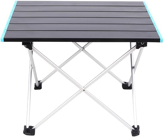 Gaeirt Folding Desk, Camping Table Lightweight Folding Table Aluminum Alloy with Storage Bag for Balcony Courtyard for Self-Driving Camping
