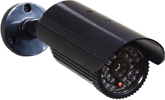 VideoSecu Fake Dummy Security Camera CCTV Home Surveillance IR Infrared Fake Bullet Camera with Flashing Light 1RE
