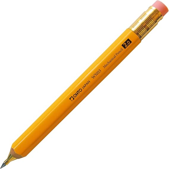 Auto Mechanical Pencil Wood Shaft Sharp WN03 WN03-SP20-YL