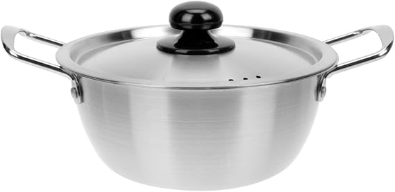 Yardwe Korean Ramen Pot with Lid Stainless Steel Instant Noodle Pot Double Handle Saucepan for Soup Milk Warming and Kitchen Cooking 10.03 X 7.08 X 3.54 in
