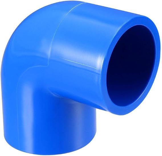 uxcell 20mm Slip 90 Degree PVC Pipe Fitting Elbow Coupling Adapter Blue 10 Pcs