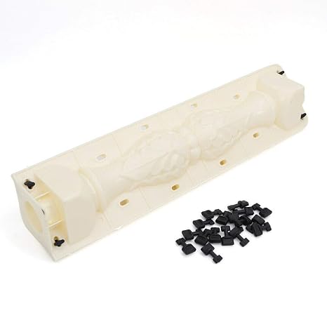 PVC Concrete Balustrade Railing Mold (60cm) - Rectangular, Beige