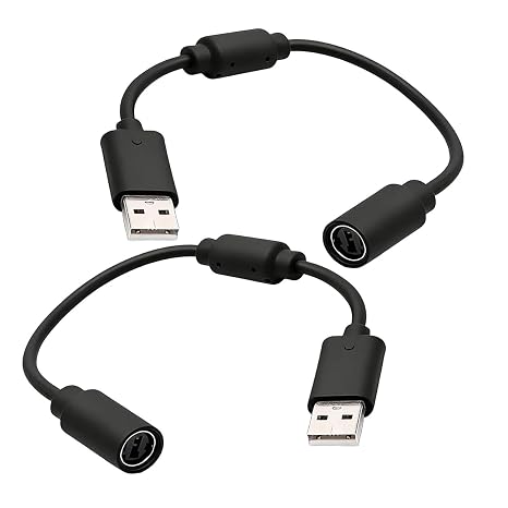 2 Pcs USB Breakaway Cable for Xbox360, Replacement Adapter for Xbox360 Controller, Fast Data Transmission Replacement Accessory for Game Controller