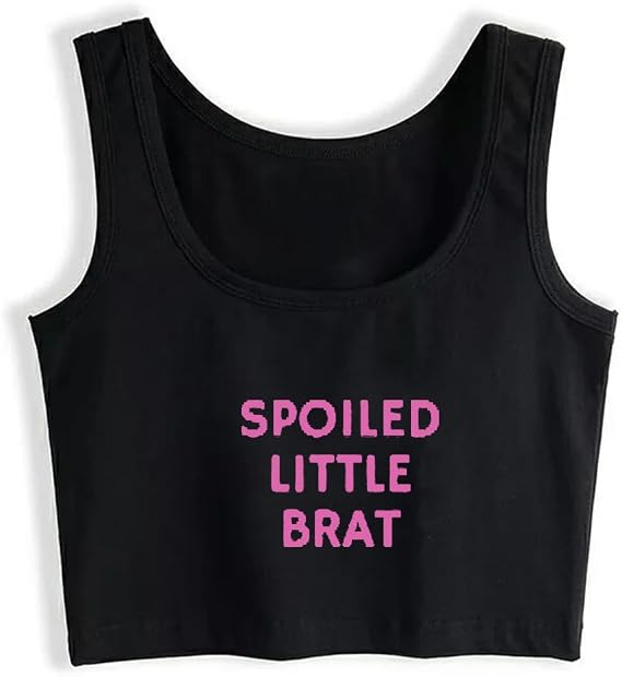 Spoiled Little Brat Crop top Baby Girl Bratty TeeDaddy Kink Fetish Wear Yes Daddy Tank