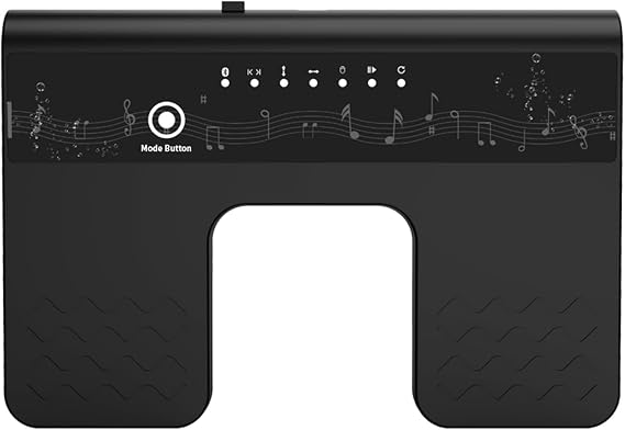 Docooler Page Turner Pedal, Wireless Foot Pedal Double Switch Music Page Turner for Tablets, Rechargeable Hands-Free Page Turner Pedal Anti-Skid Pad for Piano, E-Book. Violin, Smartphone