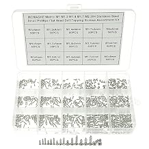 Metric M1 M1.2 M1.4 M1.7 M2 304 Stainless Steel Phillips Flat/countersunk Head Self Tapping Screws Assortment Kit