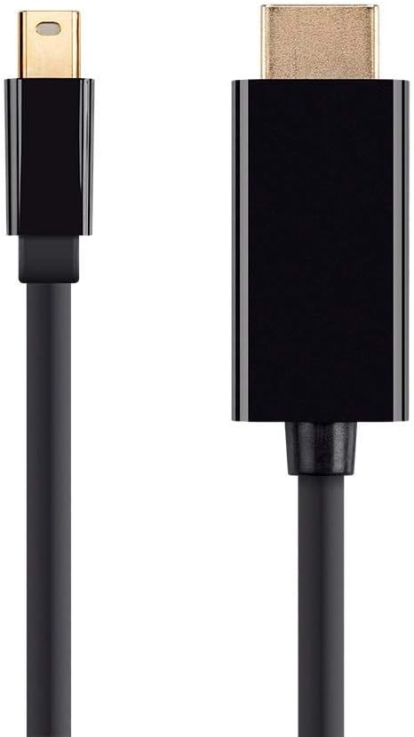 Monoprice Mini DisplayPort 1.2a to HDTV Cable - 6 Feet - Black | Supports Up to 4K Resolution And 3D Video - Select Series