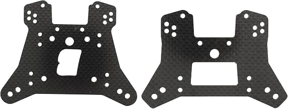RC Shock Tower, Carbon Fiber Lightweight Rugged, Aluminum Shock Tower Shock Hoops Bracket Mount Replacement for Sledge, Front Rear Mounting Shock Towers