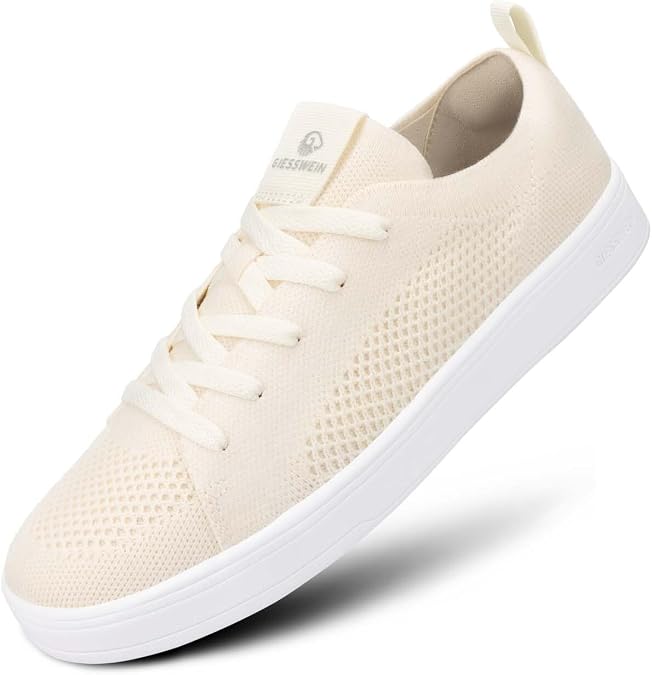 GIESSWEIN Men’s Merino Wool Trainers Low Top Knitted Trainers with 3D Stretch Super Light Lace-Up Sports Shoes Casual Shoes