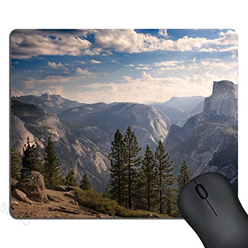 SSOIU Cute Gaming Mouse Pad Custom Design, Half Dome Mountain Scenery Mouse Pads