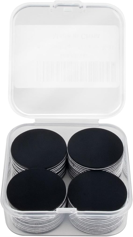 50pcs NFC Tags, NTAG215 NFC Tags Blank White Card NFC Stickers NFC Coin Cards Compatible with TagMo and Amiibo with Adhesive Back for Easy Fixing and Storage Box(Black)