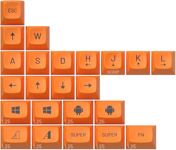 DROP MT3 Skiidata Keycap Set, ABS Hi-Profile, Doubleshot Legends, Cherry MX Style Novelty Set for use with Mechanical Keyboards (Accent Kit)