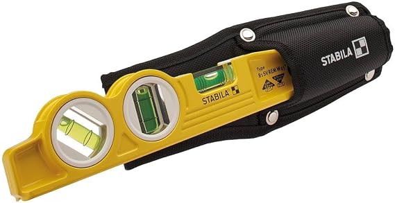 Stabila 16672/4 25 cm"Torpedo Type 81 SV REM W45" Spirit Level with Bag - Yellow/Black