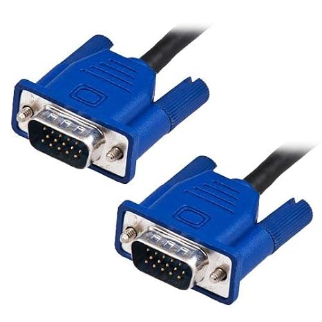 Importer520 HD15 Male to Male VGA Video Cable for TV Computer Monitor (5Ft, Blue Connector)
