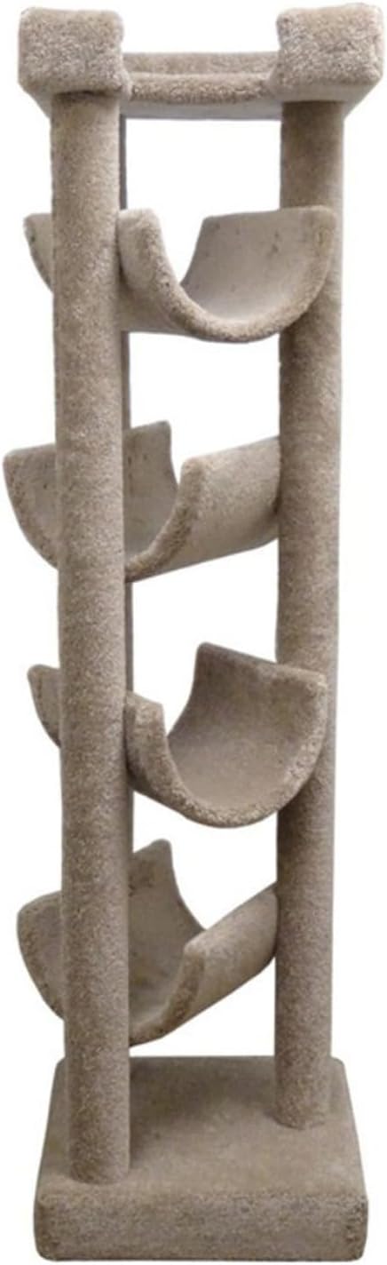 New Cat Condos Premier Solid Wood 6-Foot Skyscraper Cat Tree, Beige
