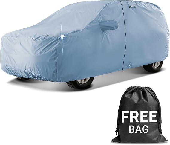 iCarCover 30-Layer Premium SUV Car Cover Waterproof All-Weather | Rain Snow UV Sun Hail Protector for Automobiles | Automotive Accessories | Full Exterior Outdoor SUV Car Cover Fit (189-193 inch)