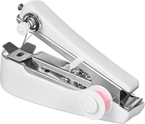 NUOBESTY Hand Sewing Machine Mini Handheld Sewing Machine for Beginners with Fast Stitching Easy to Use for Quick Repairing and Crafting Random Color