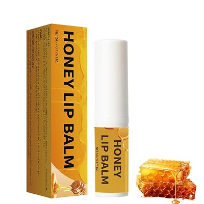 Honey Lip Balm,Organic Lip Moisturizer,Hydrating for Dry Lips with Collagen, Long-Lasting Moisturizing Daily Overnight Lip Mask,0.17 oz