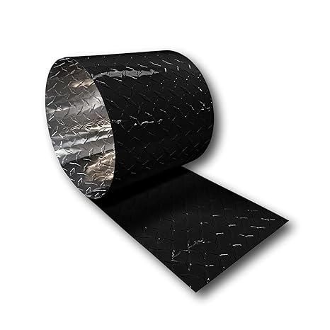EAGLE 1: 26 Gauge General Use or Roofing Flashing Rolls - DIY or Contractors (Aluminum Diamond Plate-Black, 2 in x 10 FT)