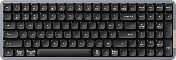 Lofree FLOW100 Low Profile Mechanical Keyboard, English Layout, Space Gray, Standard Equipment Key Switch, PHANTOM Technical Standards Certified