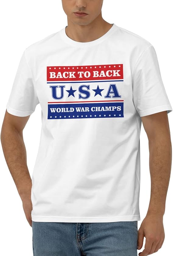 Funny T-Shirt World War Champs T Shirt T-Shirts for Men Graphic Funny