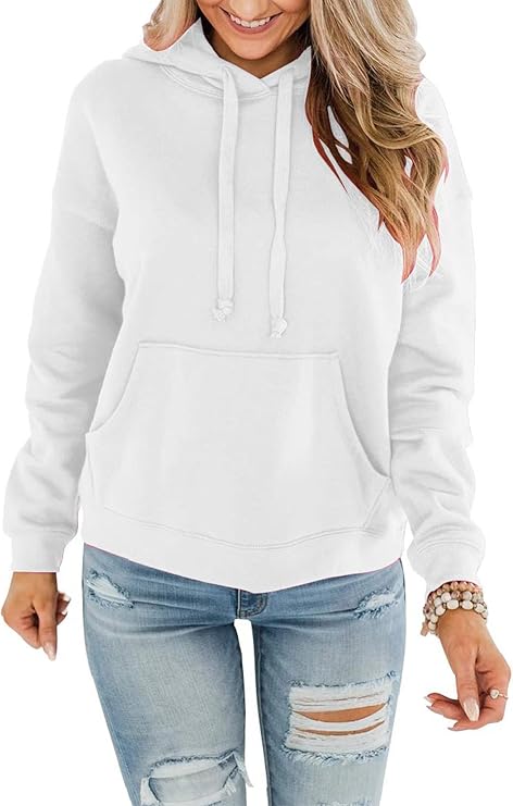 ORANDESIGNE Women's Casual Color Block/Solid Hoodies Long Sleeve Pullover Tops Loose Lightweight Sweatshirt with Pocket