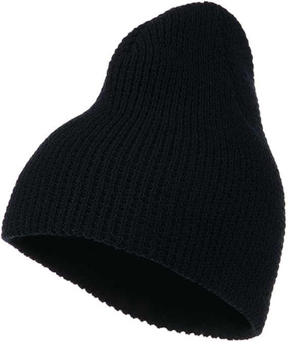 Artex Big Stretch Waffle Stitch Short Beanie - Navy