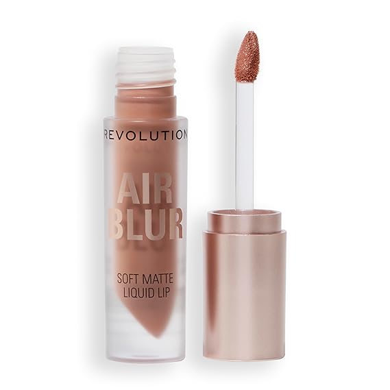 Revolution Beauty London, Air Blur Matte Liquid Lipstick, Long-Lasting Lip Color, Face Makeup, Vegan & Cruelty-Free, Siren Brown Nude, 0.11 fl oz