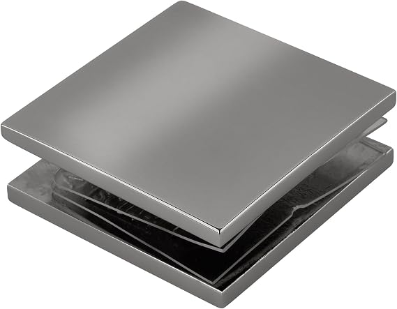 SCU4CH - CRL Chrome Square Style Hole-in-Glass Fixed Panel U-Clamp