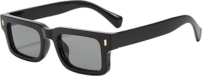 Kursan Classic Square Sunglasses for Women Men Trendy Thick Frame Sun Glasses Black Shades UV400