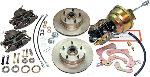 Inline Tube Compatible with 1955-58 Chevrolet Full Size Car B-Body Stock Height Disc Conversion Kit