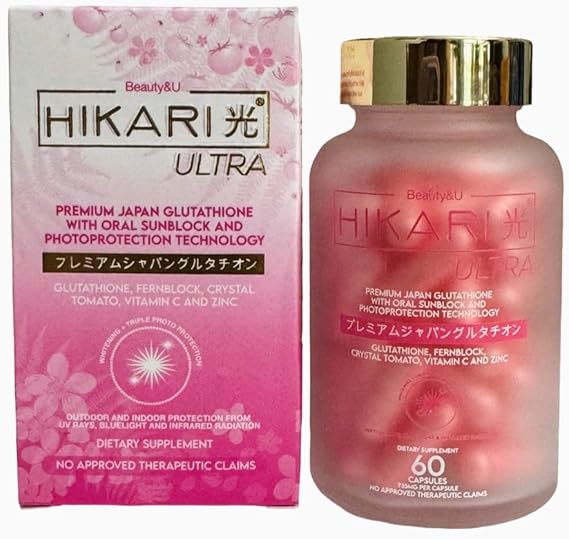 HikariUltra Premium Japan Glutathione with Oral Sunblock and Photoprotection Technology 60 caps