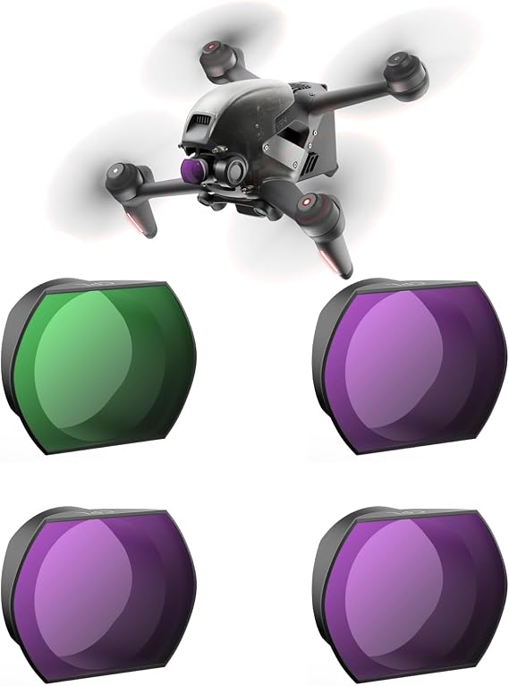 ND Filters for DJI FPV Drone, 4-Pack ND8 ND16 ND32 CPL Filter Set Compatible with DJI FPV Accessories, Neutral Density and Circular Polarizer Lens Filter Kit Lens Protector
