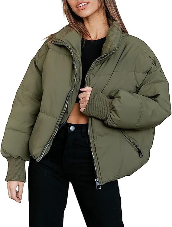 Yimoon Women's Cropped Puffer Jackets Winter Coats for Women Short Warm Quilted Jacket Outerwear