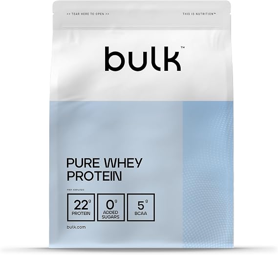 Bulk Pure Whey Protein Powder, Strawberry, 500g