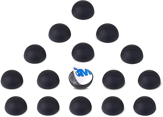 Sound Addicted - Subble 0.6'' (16 Pack) Silicone | Rubber Feet Isolators for Small and Medium-Sized Electronics, Non-Skid Hemisphere with Adhesive (Sustain up to 12lb) | Subble