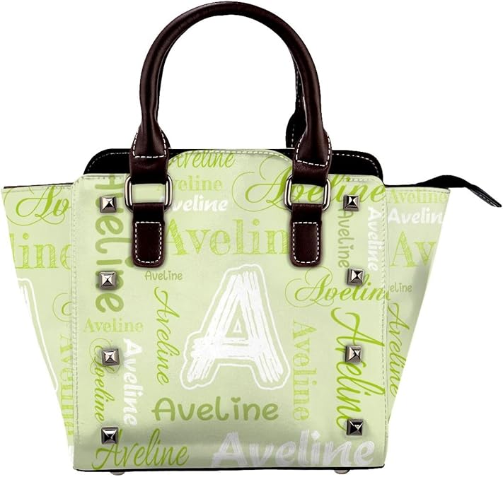 Custom Name Leather Handbag For Women Customized Tote Bags For Woman Personalized Purse With Strap