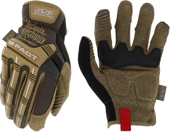 Mechanix Wear M-Pact Open Cuff Touchscreen Gloves Brown Small