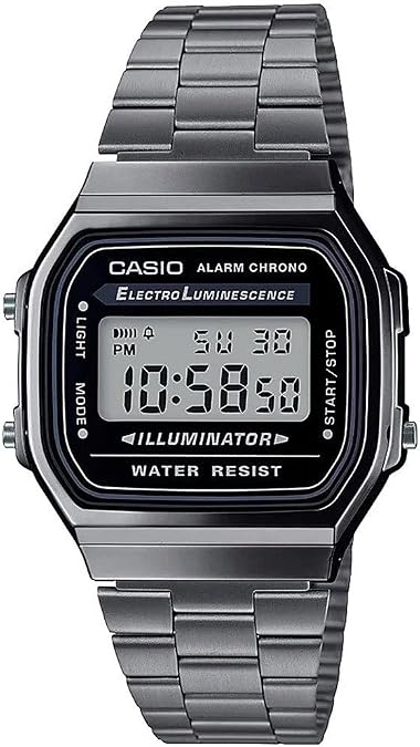 Casio Casual Watch A168WGG-1A, Black, Casual