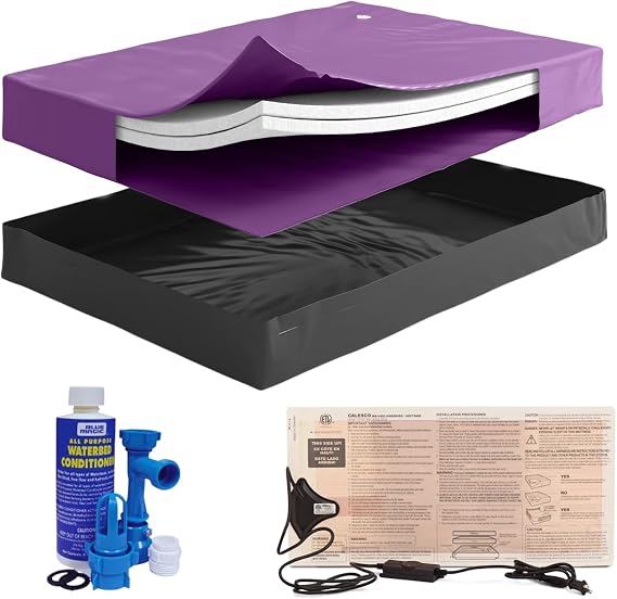 Blue Magic 60% Semi-Waveless Waterbed Bundle with Heater, Queen