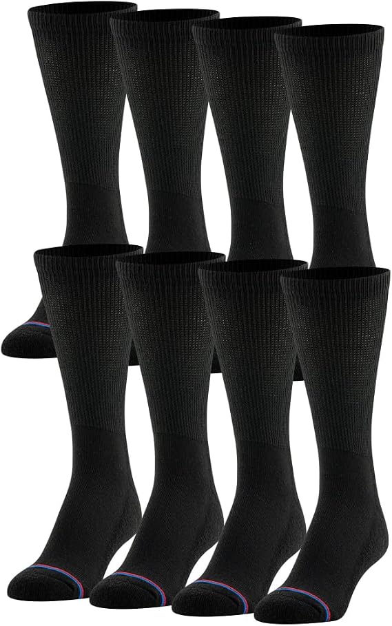 MediPeds Men's Extra Wide Non-Binding Crew Socks