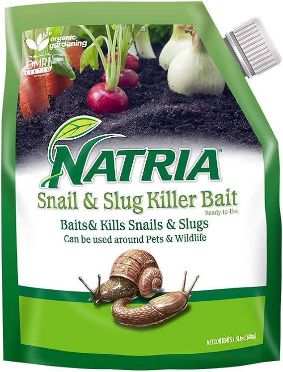 Natria Slug and Snail Killer, Baits and Kills Snails and Slugs, 1.5 Pounds, Ready-to-Use Granules