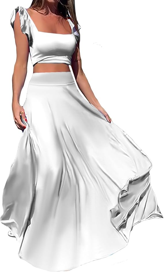 LKOUS Womens Sexy V-Neck Split Long Beach Hawaiian Long Dresses, Solid Color Bodycon Cover Ups Vacation Flowy Maxi Dress